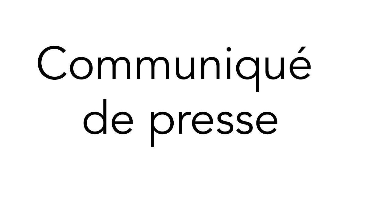 Texte : communiqué de presse